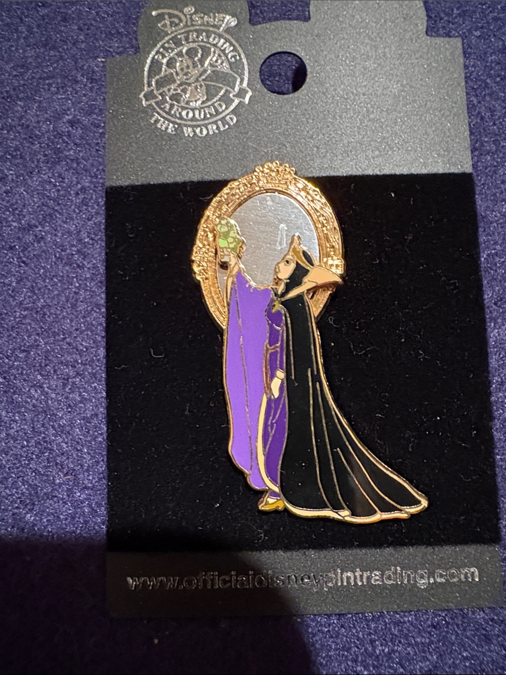 Disney Evil Queen Mirror Brooch in Purple, Black and Gold